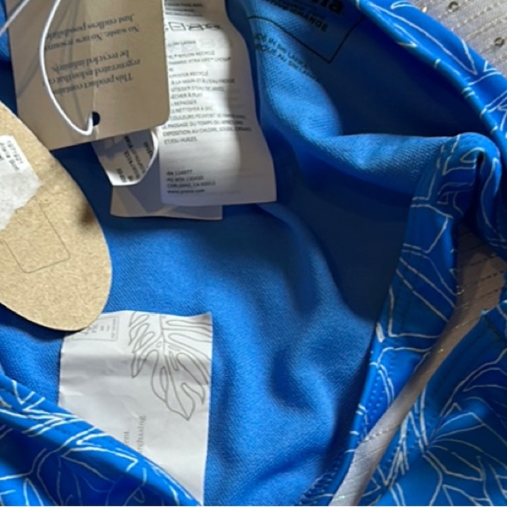 Prana Vibrant Blue Leaf Bikini Bottom - Picture 3 of 4